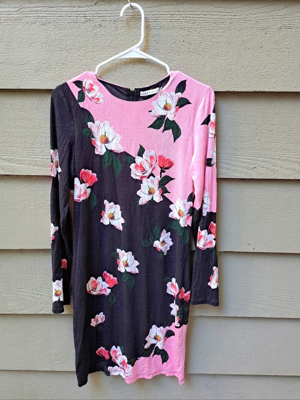 ALICE + OLIVIA Delora Floral Long Sleeve Dress - 12
